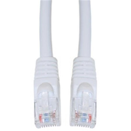 AISH Cat6 White Ethernet Patch Cable  Snagless Molded Boot  14 foot AI205866